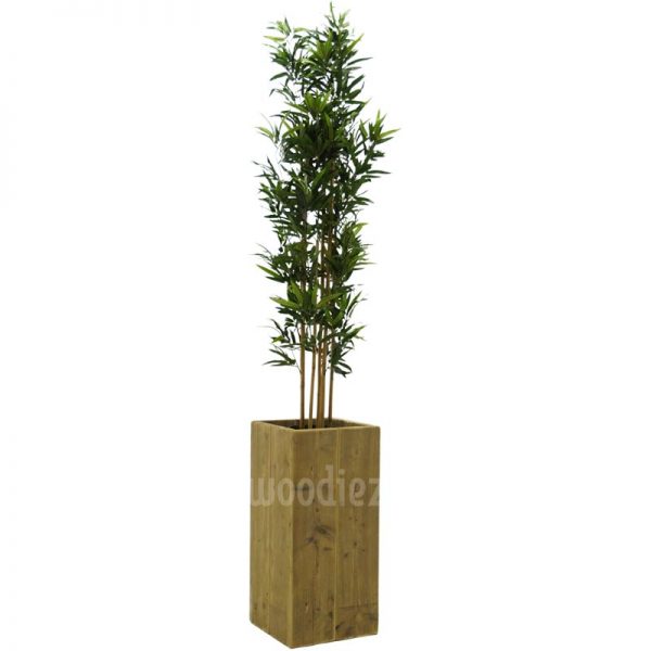 Bamboe huren inclusief steigerhouten plantenbak