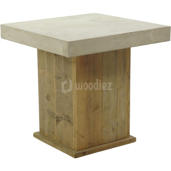 Steigerhouten tafel met beton blad huren