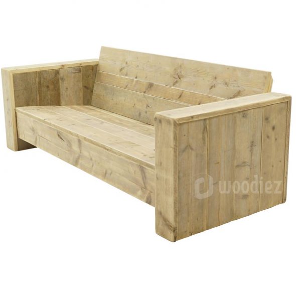 Maatwerk loungebank van steigerhout op maat kopen