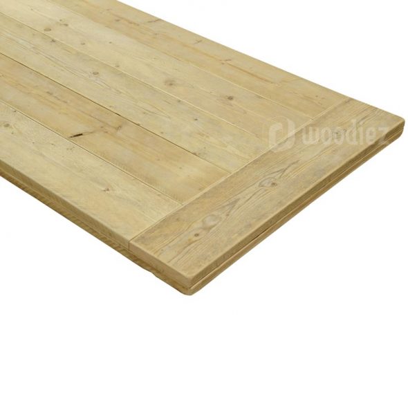 Steigerhouten tafelblad met horizontale plank